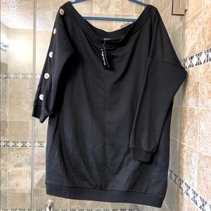 Simply be - Off the Shoulder Long Sweatshirt